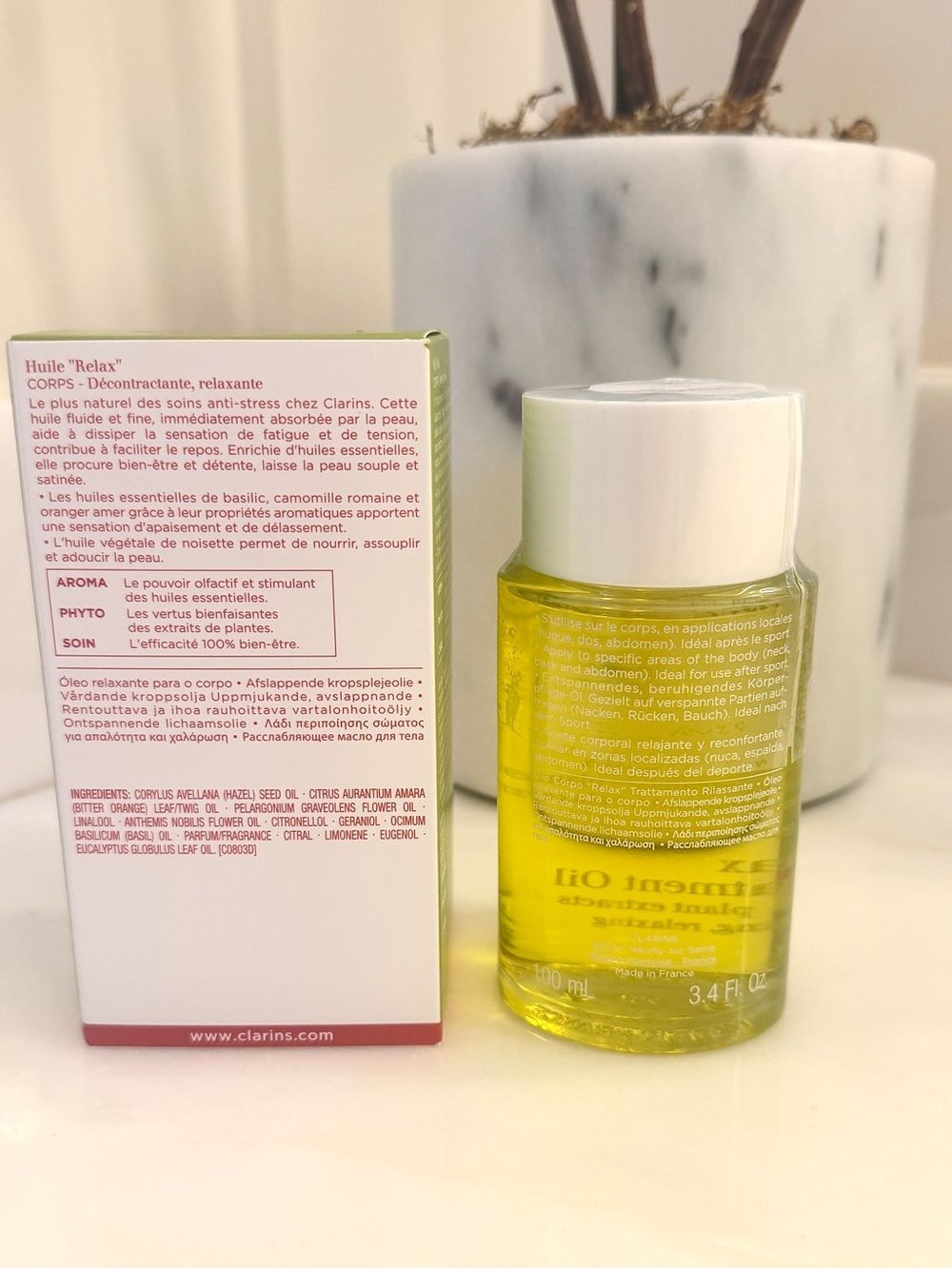 Clarins Relax Treatment Oil for Body 3.4 oz. New in box, sealed. - Picture 2 of 4